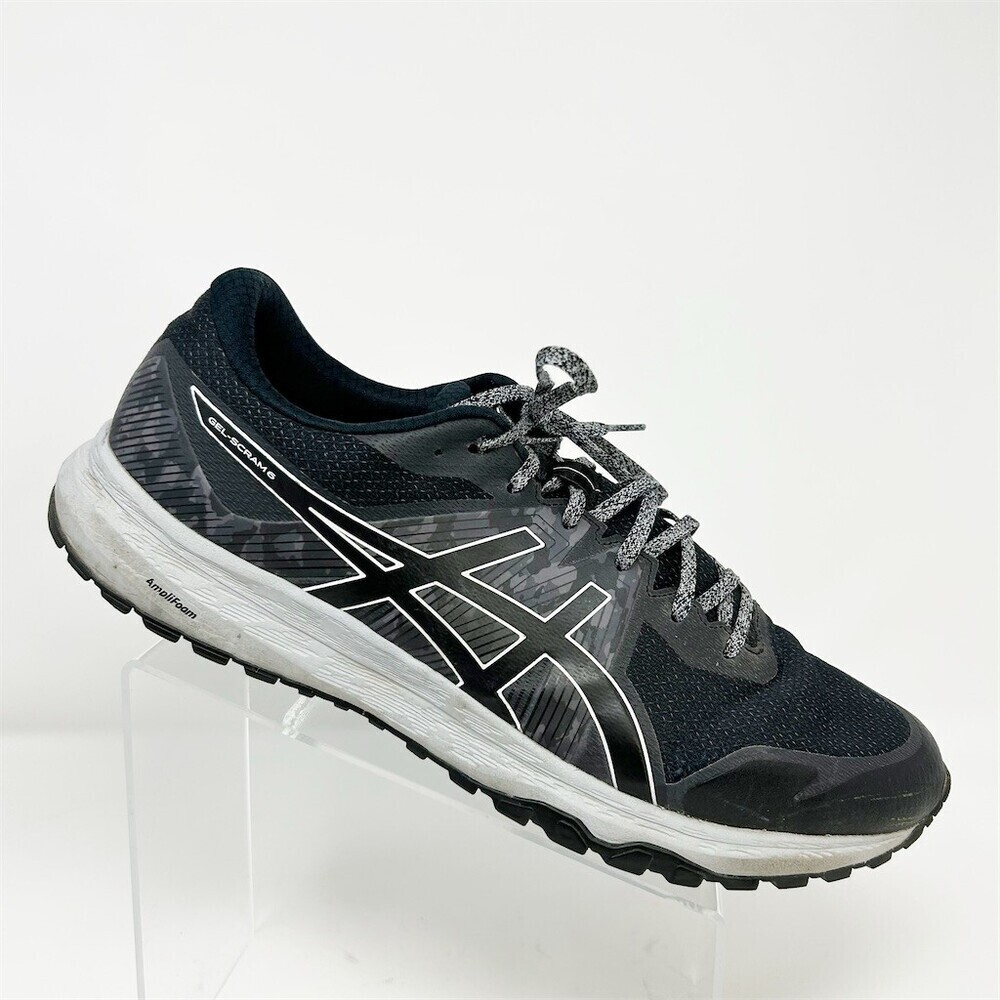 ASICS Gel-Scram 6 Men's Trail Running Shoes Gray Black Lace Up Size 15 Active